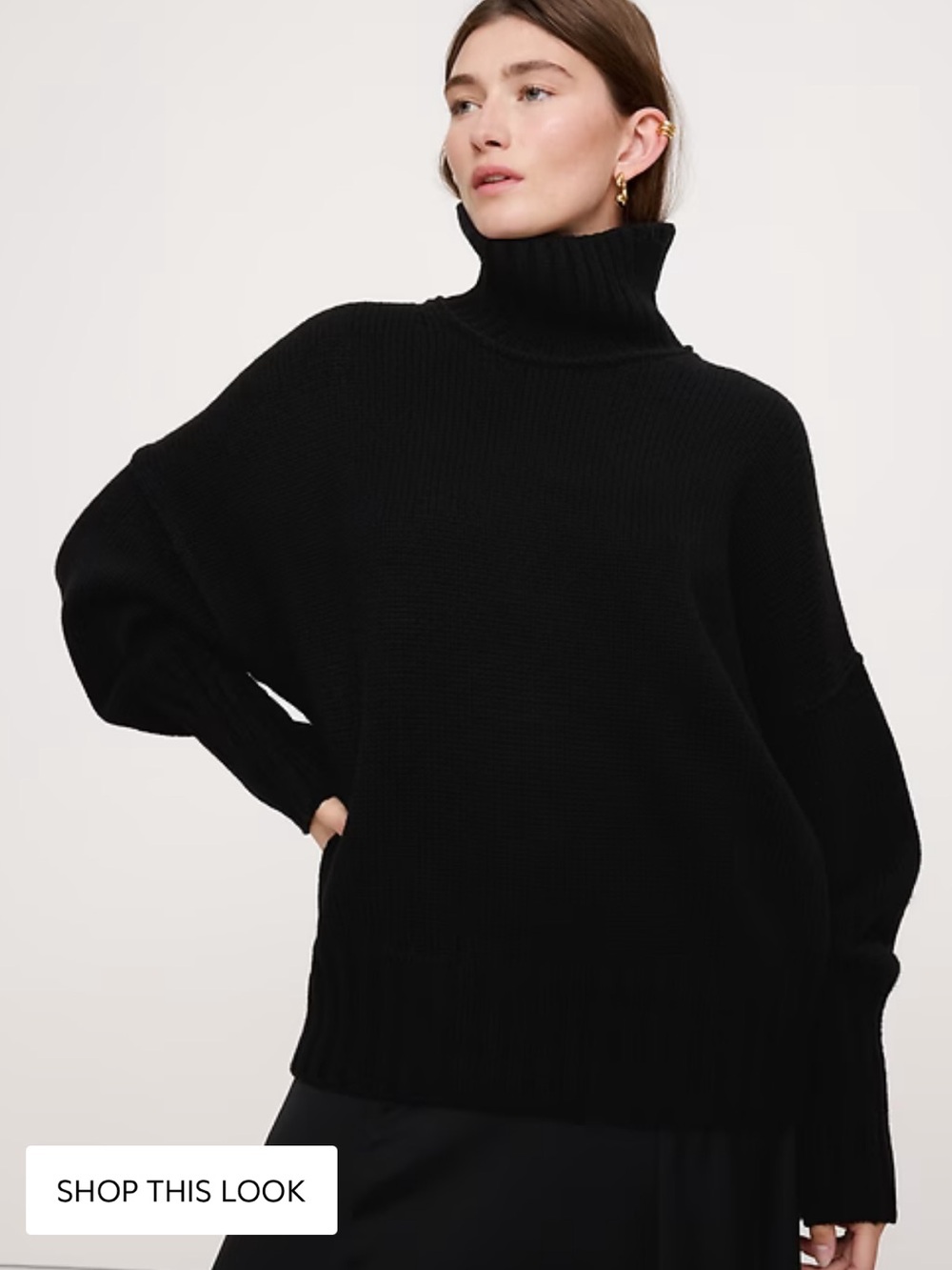 banana republic italian merino blend turtleneck sweater